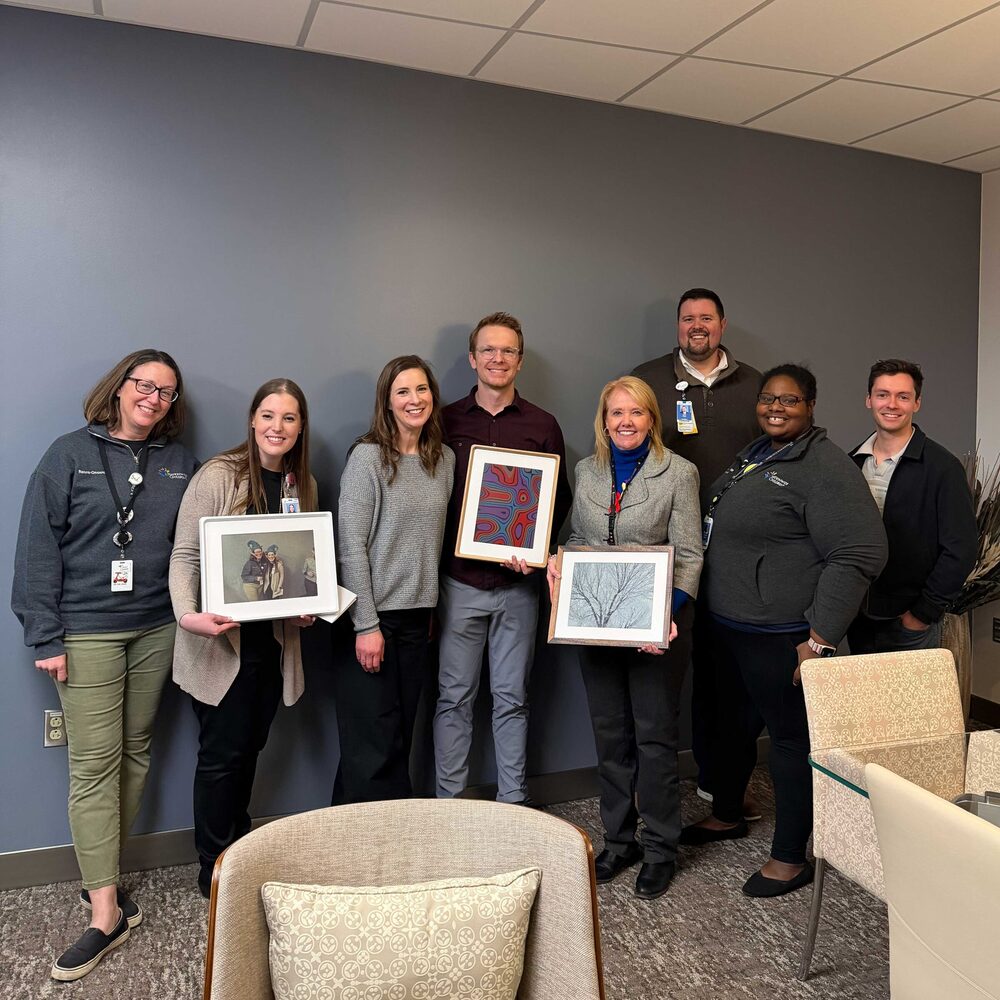 Wallie team delivering frames at Nationwide Children's Hospital