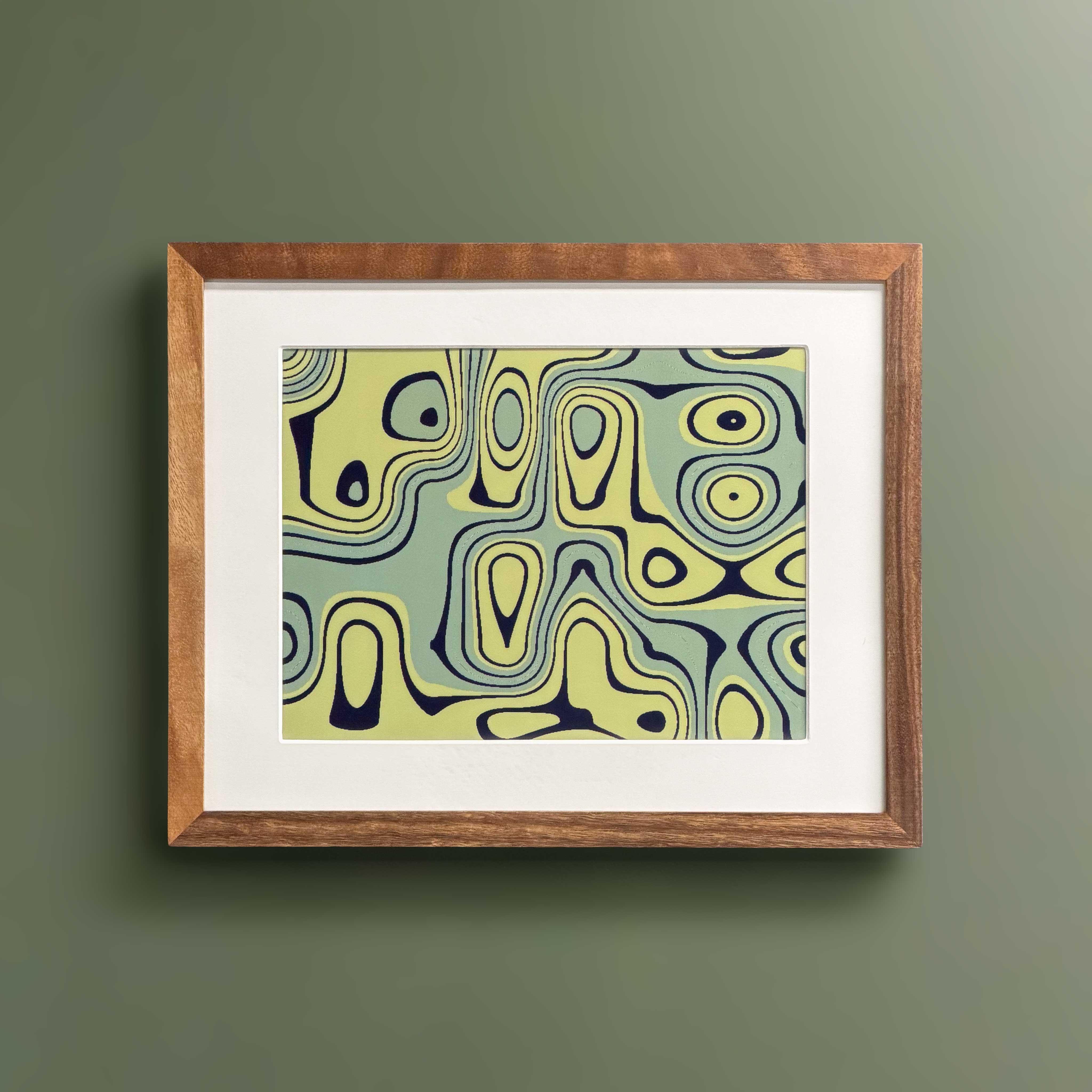 Wallie Square Walnut Frame