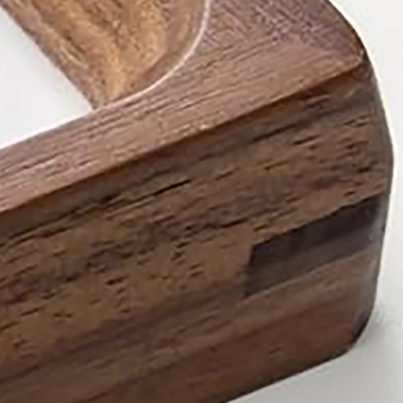 Walnut frame close-up